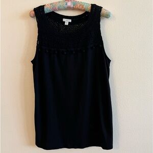 J.Jill Crochet Knit Top